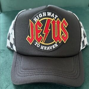 Black 'Highway to Heaven' Cap with Bold Design